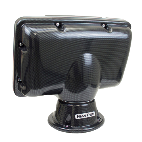 NavPod - NavPod PowerPod Pre-Cut f/Humminbird SOLIX 12 - Carbon Black