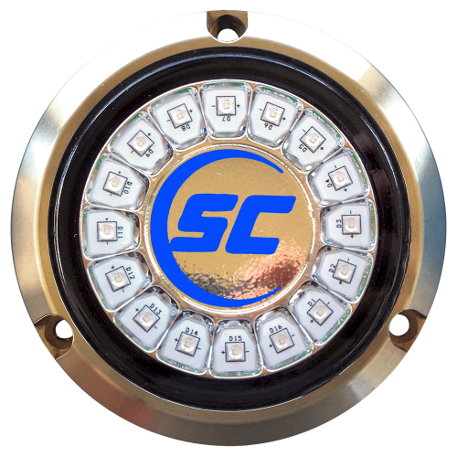 Shadow-Caster LED Lighting - Shadow-Caster Ultra Blue Single Color Underwater Light - 16 LEDs - Bronze