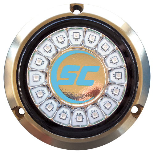 Shadow-Caster LED Lighting - Shadow-Caster Bimini Blue Single Color Underwater Light - 16 LEDs - Bronze