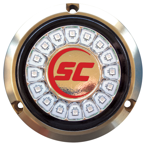 Shadow-Caster LED Lighting - Shadow-Caster Cool Red Single Color Underwater Light - 16 LEDs - Bronze