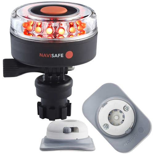 Navisafe - Navisafe Navilight All RED 360&deg; 2NM w/Navimount Base &amp; RIB Mount - White