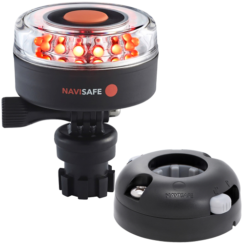 Navisafe - Navisafe Navilight All RED 360&deg; 2NM w/Navimount Base &amp; Horizontal Mount - Black