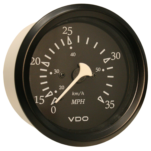 VDO - VDO Cockpit Marine 85mm (3-3/8") 35 MPH Pitot Speedometer - Black Dial/Bezel