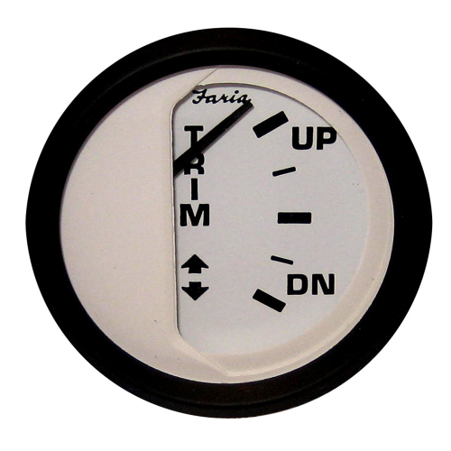 Faria Beede Instruments - Faria Euro White 2" Trim Gauge f/ Johnson/Evinrude/Suzuki (Outboard)