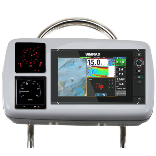 NavPod - NavPod GP2080-13 SystemPod Pre-Cut f/Simrad NSS9 evo2 or B&G Zeus&#178; 9 & 2 Instruments f/12" Wide Guard