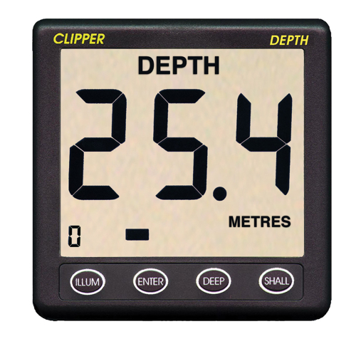 Clipper - Clipper Depth Instrument w/Thru Hull Transducer & Cover