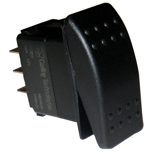 Paneltronics - Paneltronics DPDT ON/OFF/ON Waterproof Contura Rocker Switch - Black