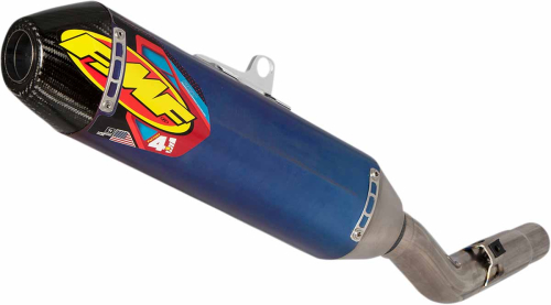 FMF Racing - FMF Racing Factory 4.1 RCT Slip-On - Blue Anodized Titanium Muffler - Carbon End Cap - 041603