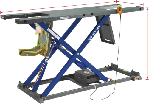 K&L Supply - K&L Supply MC655R 2000lb. Hydraulic Lift - Blue - 35-6568