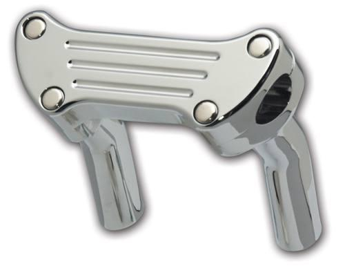 Pro-One Performance - Pro-One Performance Chrome Billet 4in. Handlebar Riser Kit - Ball-milled - 801250