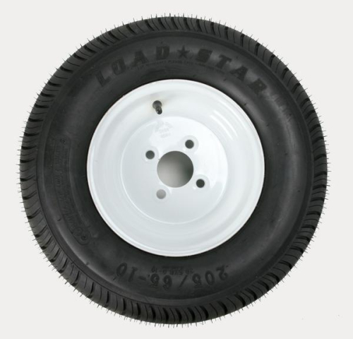 Kenda - Kenda Trailer Tire/Wheel Assembly - 6-Ply Rated/Load Range C - 205/65-10 - 4 Hole Rim - 3H370
