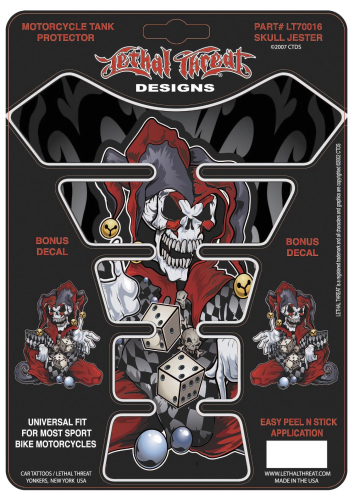 Lethal Threat - Lethal Threat Tank Protector - Graphic, Skull Jester - LT70016