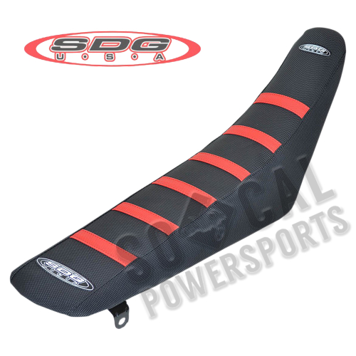 SDG - SDG 6-Rib Gripper Seat Cover - Black/Red Ribs - 95923RK