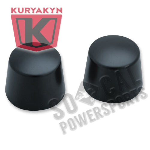 Kuryakyn - Kuryakyn Front Axle Nut Covers - Satin Black - 1229