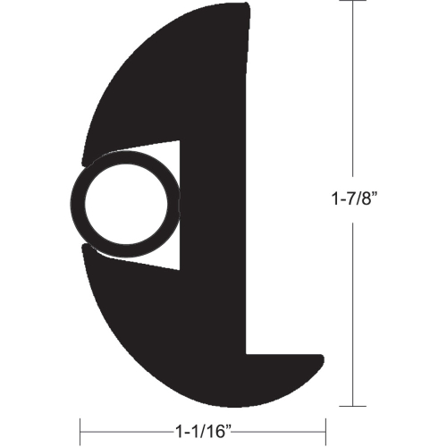 TACO Marine - TACO Flex Vinyl Rub Rail Kit - Black w/Black Insert - 50' - 1-7/8" x 1-1/16"
