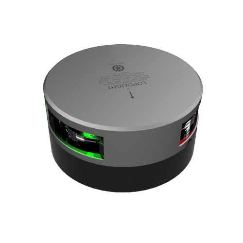 Lopolight - Lopolight Combined Starboard &amp; Port Sidelight - Single - 2nm - Silver Housing - Horizontal Mount