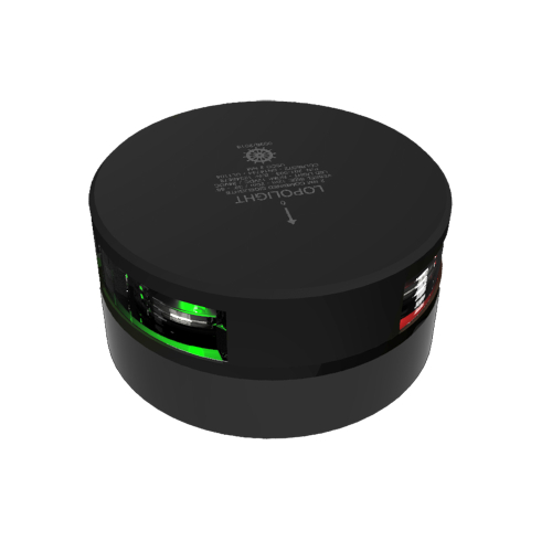 Lopolight - Lopolight Combined Starboard &amp; Port Sidelight - Single - 2nm - Black Housing - Horizontal Mount