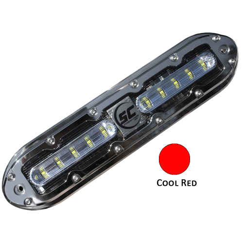 Shadow-Caster LED Lighting - Shadow-Caster SCM-10 LED Underwater Light w/20' Cable - 316 SS Housing - Cool Red