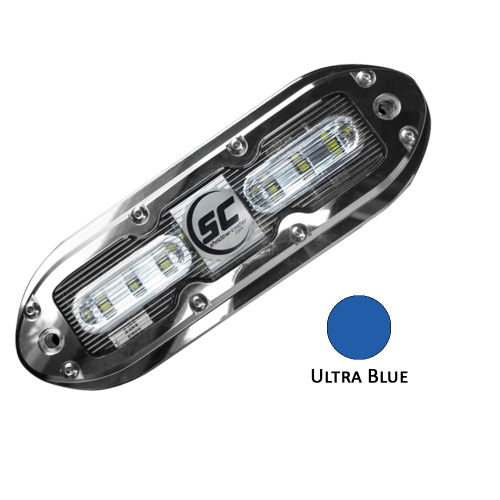 Shadow-Caster LED Lighting - Shadow-Caster SCM-6 LED Underwater Light w/20' Cable - 316 SS Housing - Ultra Blue