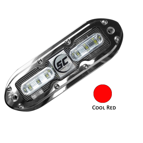 Shadow-Caster LED Lighting - Shadow-Caster SCM-6 LED Underwater Light w/20' Cable - 316 SS Housing - Cool Red