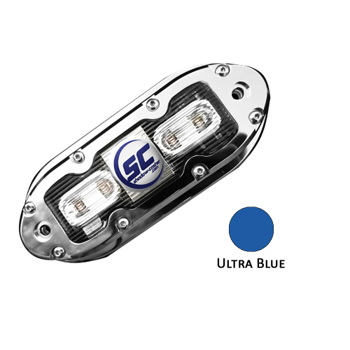 Shadow-Caster LED Lighting - Shadow-Caster SCM-4 LED Underwater Light w/20' Cable - 316 SS Housing - Ultra Blue