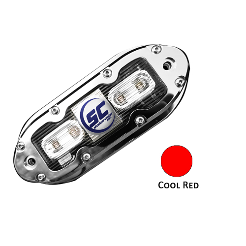 Shadow-Caster LED Lighting - Shadow-Caster SCM-4 LED Underwater Light w/20' Cable - 316 SS Housing - Cool Red