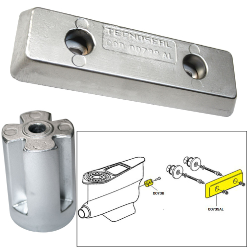 Tecnoseal - Tecnoseal Anode Kit - Volvo IPS - Zinc/Aluminum