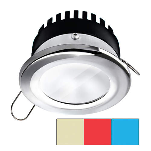 I2Systems Inc - i2Systems Apeiron&trade; Pro A503 - 3W - Round -Cool White/Red/Blue - Round - Chrome Finish
