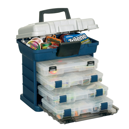Plano - Plano 4-BY&trade; 3600 StowAway&reg; Rack System - Blue/Silver