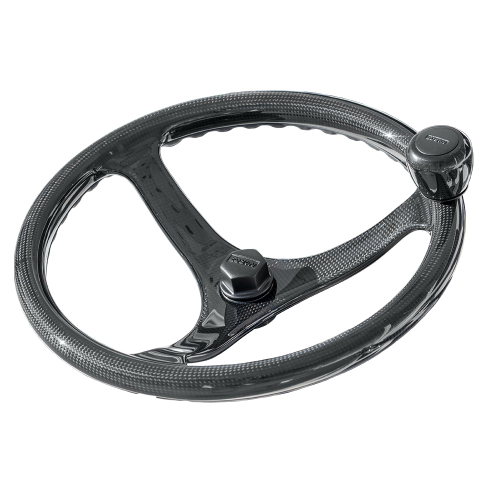 Edson Marine - Edson EC3 Elite Carbon 13" ComfortGrip PowerWheel - Carbon Fiber - 3-Spoke