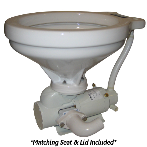 Raritan - Raritan Crown Head&trade; Hi-Boy - White - Household Style - 90&deg; Discharge - 12v