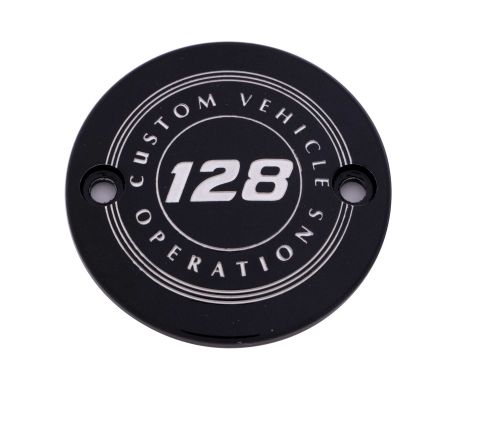 Custom Engraving LTD - Custom Engraving LTD Displacement Points Cover for 128 CVO - Black - 128-09-63BG