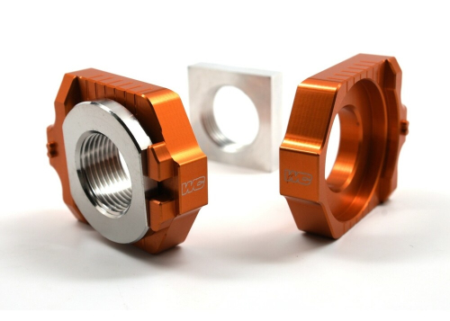 Works Connection - Works Connection Elite Axle Blocks Kit - Orange - 17-264