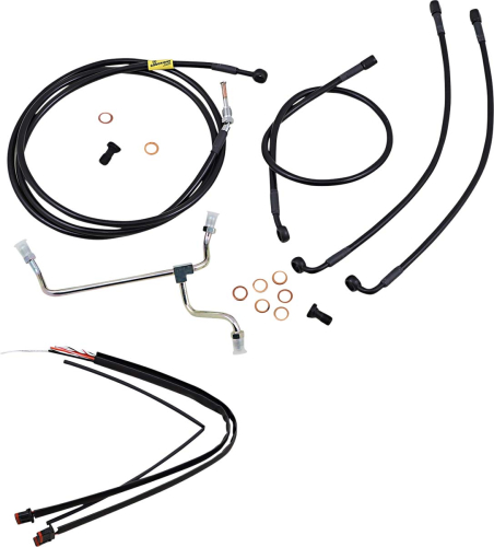 Burly Brand - Burly Brand Handlebar Cable/Line Install Kit - Stainless Steel - B30-1236
