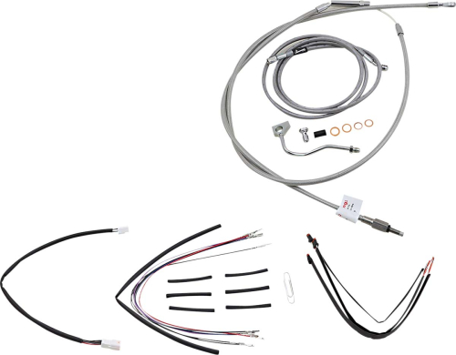Burly Brand - Burly Brand Handlebar Cable/Line Install Kit - Stainless Steel - B30-1158