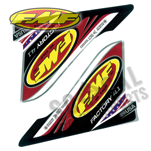 FMF Racing - FMF Racing Factory 4.1 USA 2-Art Wrap Logo Decal Replacement - 012636