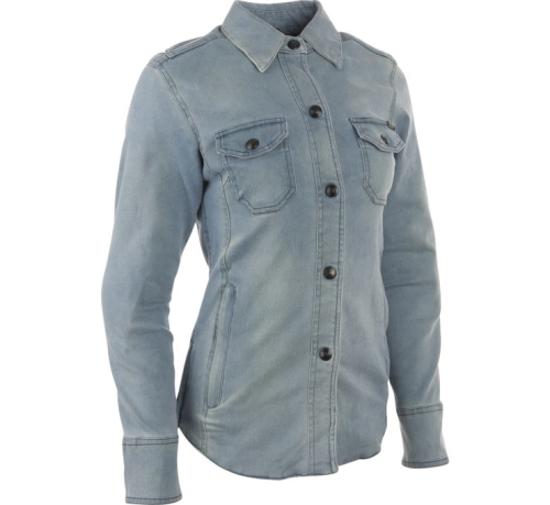 Speed & Strength - Speed & Strength Speed Society Armored Moto Womens Shirt - 892278 - Denim - X-Small