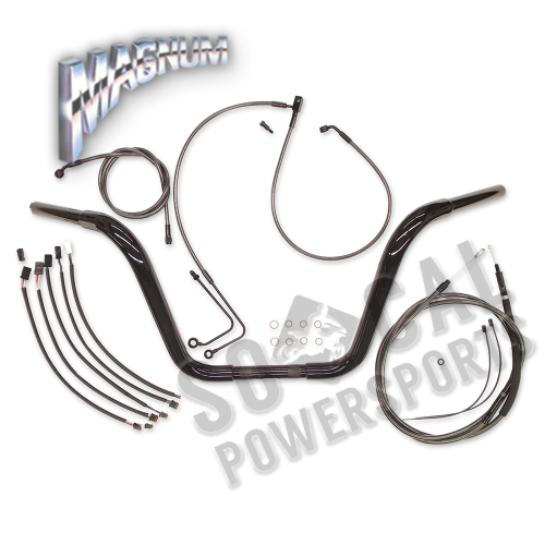 Magnum - Magnum Caliber Ape Hanger Handlebar Installation Kit - 16in. - Black - 48878-116