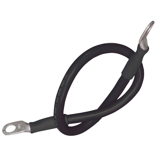 Ancor - Ancor Battery Cable Assembly, 2 AWG (34mm&#178;) Wire, 5/16" (7.93mm) Stud, Black - 18" (45.7cm)