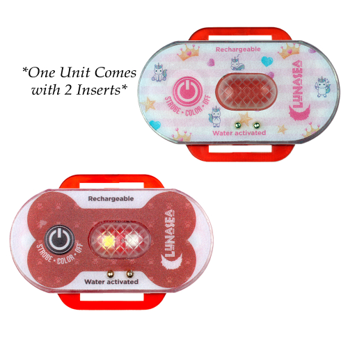 Lunasea Lighting - Lunasea Child/Pet Safety Water Activated Strobe Light - Red Case
