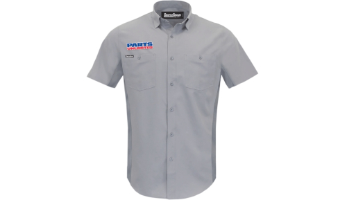 Throttle Threads - Throttle Threads Performance Vented Parts Unlimited Uniform Shirt - PSU37ST26GY2X - Gray - 2XL