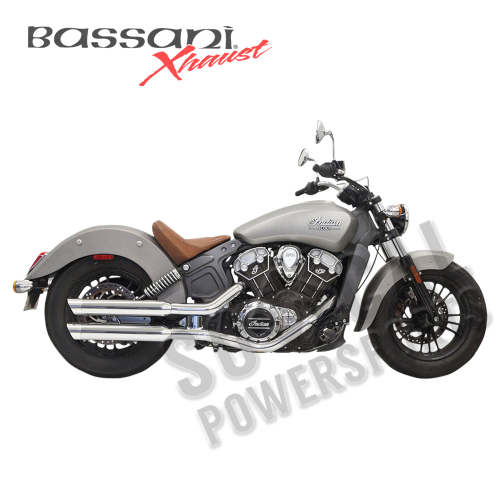 Bassani Manufacturing - Bassani Manufacturing 3in. Slip-On Muffler with Slash-Cut End Cap - Chrome - 8S27SC