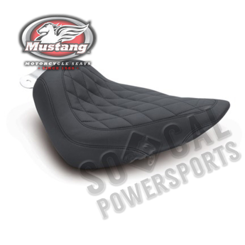 Mustang - Mustang Wide Tripper Solo Seat - Diamond Stitch - Black - 76812