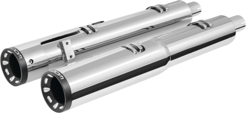 Freedom Performance - Freedom Performance 2-Step Slip-Ons for Indian - Chrome w/Black Straight Tip - IN00198