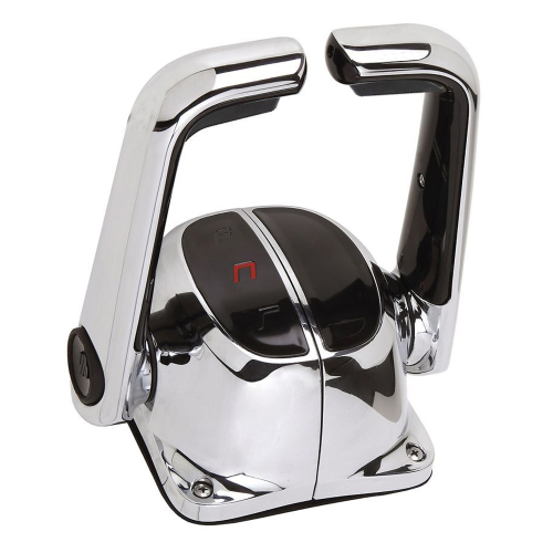 Uflex USA - Uflex&nbsp;Twin Lever Top Mount Control w/Neutral Lock - No Trim Switch - Chrome