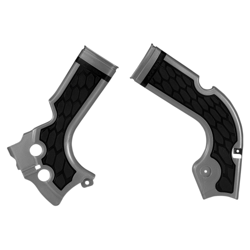 Acerbis - Acerbis X-Grip Frame Guards - Silver/Black - 2374241015