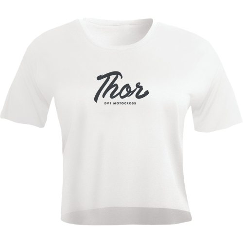 Thor - Thor Script Womens Crop T-Shirt - 3031-4099 - White - Medium