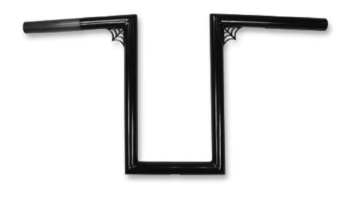 LA Choppers - LA Choppers 1in. Web Z Old School Handlebar - 10in. - Black Powdercoat - LA-7380-W10B