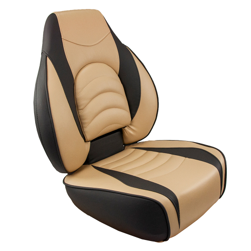 Springfield Marine - Springfield Fish Pro High Back Folding Seat - Charcoal/Tan