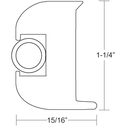 TACO Marine - TACO Flex Vinyl Rub Rail Kit - White w/White Insert - 50'